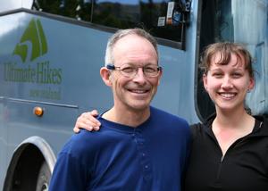 Bruce Richards with daughter Kiri Richards at the conclusion of their Routeburn trip in January of this year.